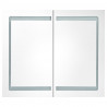 Szafka łazienkowa z lustrem i LED, 80 x 12,2 x 68 cm