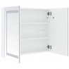 Szafka łazienkowa z lustrem i LED, 80 x 12,2 x 68 cm