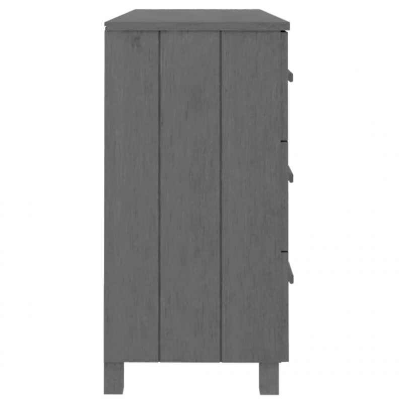 Szafka HAMAR, ciemnoszara, 113x40x80 cm, lite drewno sosnowe