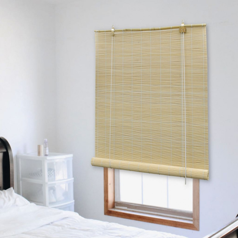 Roleta bambusowa, 80 x 220 cm, naturalna