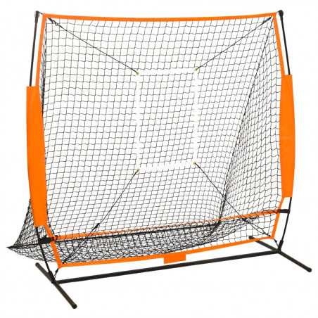 Uniwersalny trenażer baseballowy, czarny, 174x76x158,5 cm