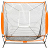 Uniwersalny trenażer baseballowy, czarny, 174x76x158,5 cm