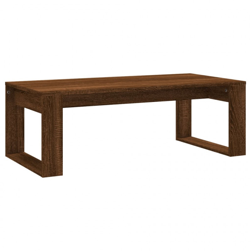Stolik kawowy, brązowy dąb 102x50x35 cm materiał drewnopochodny
