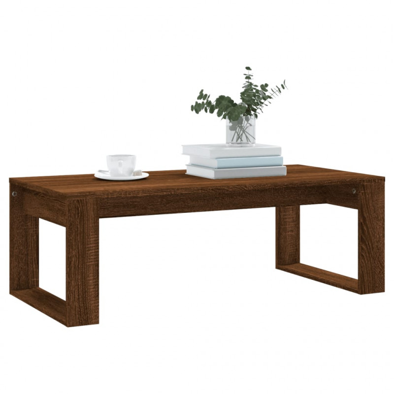 Stolik kawowy, brązowy dąb 102x50x35 cm materiał drewnopochodny