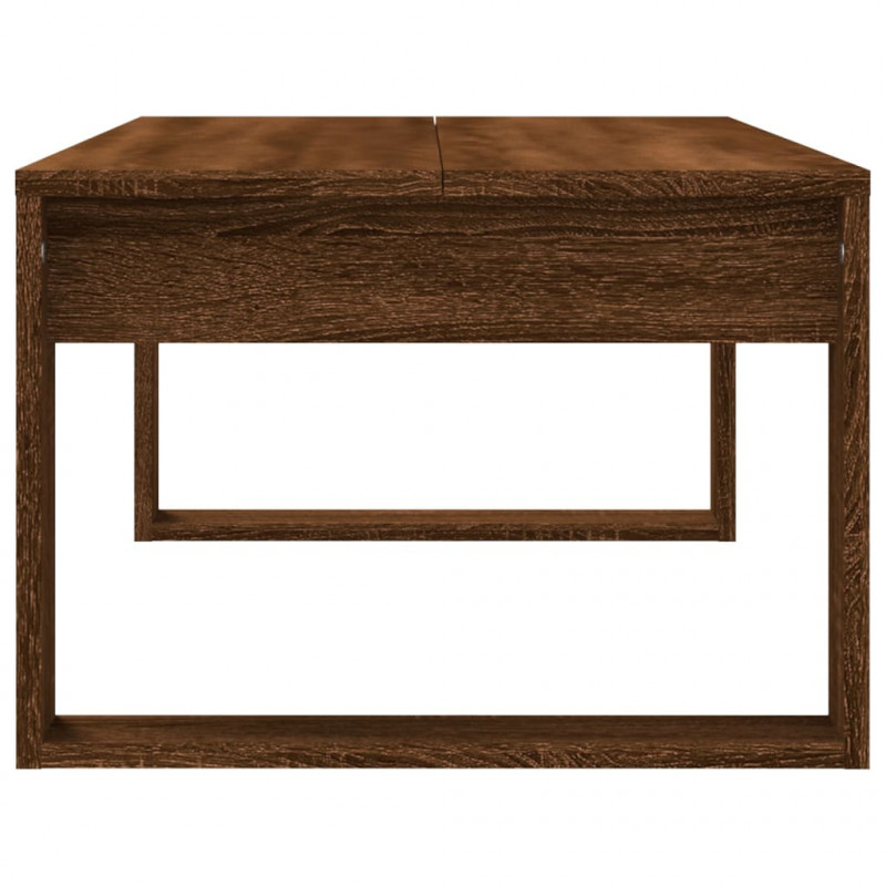Stolik kawowy, brązowy dąb 102x50x35 cm materiał drewnopochodny