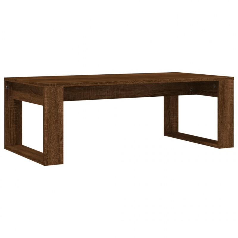 Stolik kawowy, brązowy dąb 102x50x35 cm materiał drewnopochodny