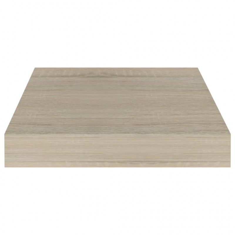 Półki ścienne, 2 szt., kolor dębowy, 23 x 23,5 x 3,8 cm, MDF