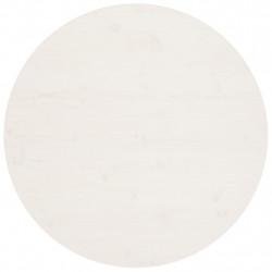 Blat stołu, biały, Ø90x2,5 cm, lite drewno sosnowe