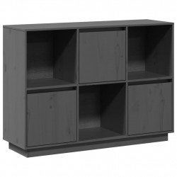 Szafka, szara, 110,5x35x80 cm, lite drewno sosnowe