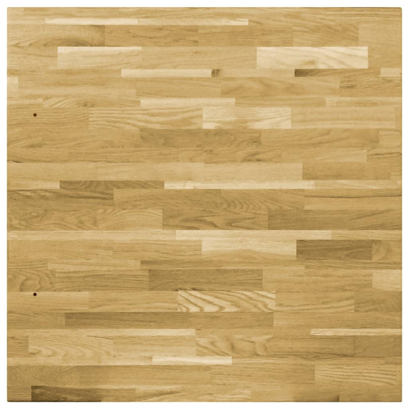 Kwadratowy blat do stolika z drewna dębowego, 44 mm, 80 x 80 cm