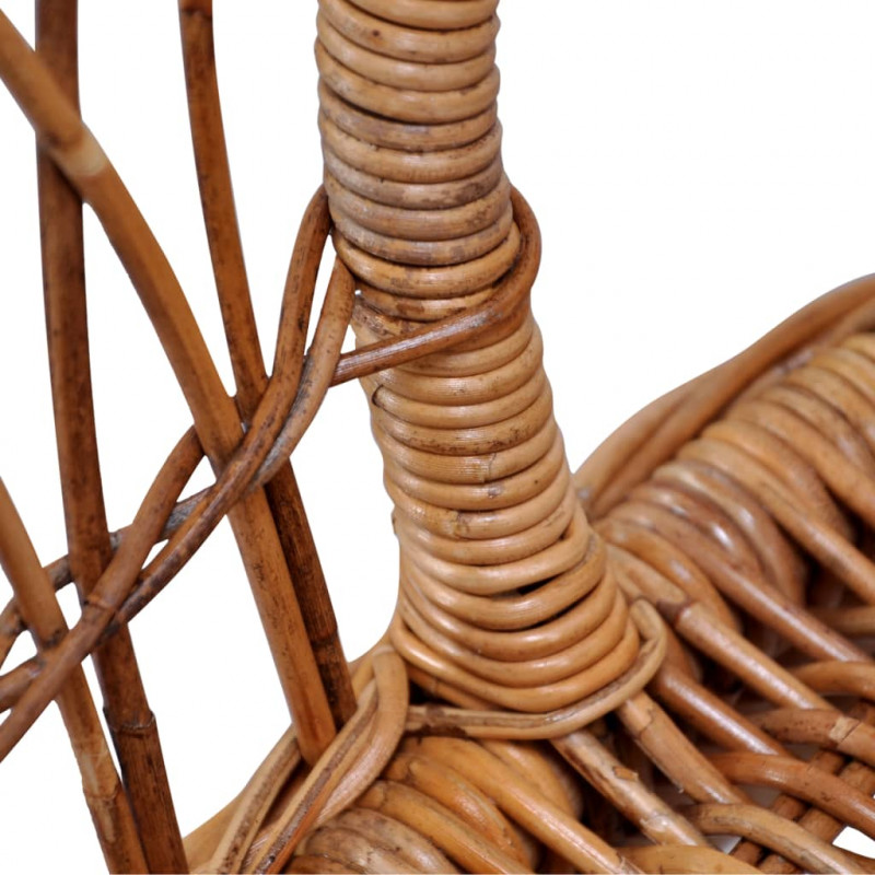Krzesła ogrodowe, naturalny rattan, brązowe