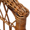 Krzesła ogrodowe, naturalny rattan, brązowe