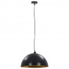 Lampy sufitowe, 2 szt., czarno-złote, półkoliste, 50 cm, E27