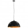 Lampy sufitowe, 2 szt., czarno-złote, półkoliste, 50 cm, E27