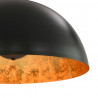 Lampy sufitowe, 2 szt., czarno-złote, półkoliste, 50 cm, E27