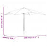 Parasol ogrodowy na drewnianym słupku, terakota, 300x300x273 cm