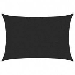 Żagiel przeciwsłoneczny, 160 g/m², czarny, 3x4,5 m, HDPE