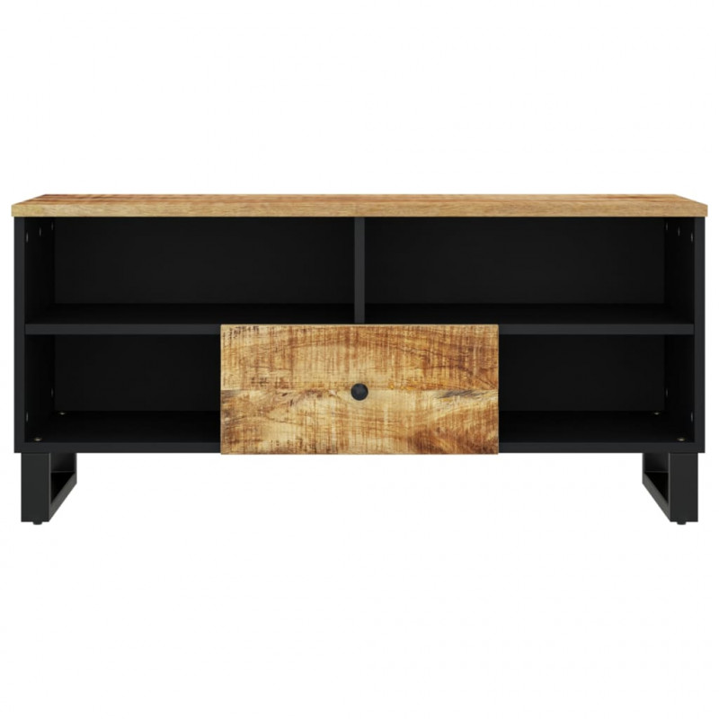 Szafka RTV, 100x33x46 cm, mango i materiał drewnopochodny