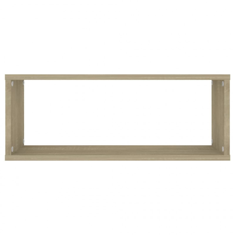 Półki ścienne kostki, 2 szt., dąb sonoma, 60x15x23 cm