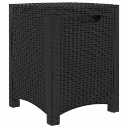 Skrzynia ogrodowa, 39x39x46 cm, rattan PP, grafitowa