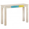 Stolik konsolowy, biały, 115x35x77 cm, surowe drewno mango