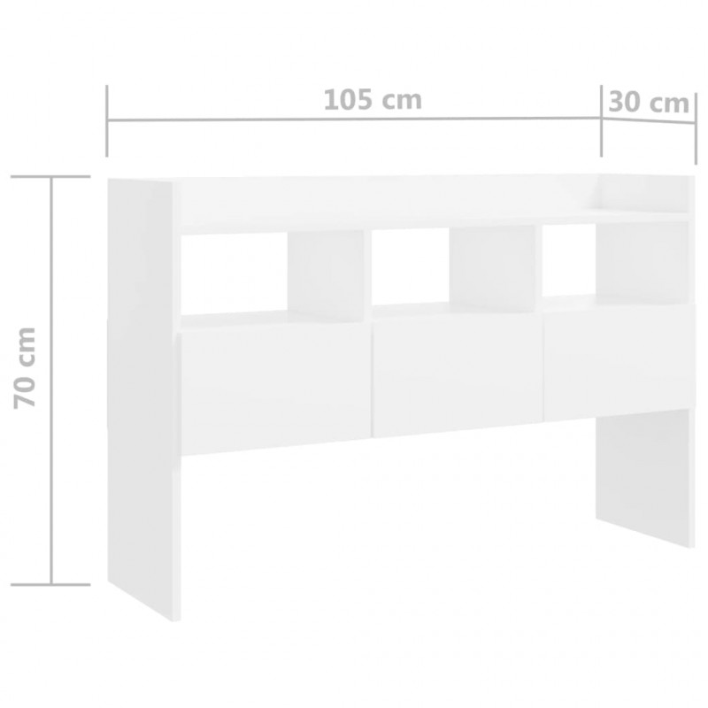 Szafka, biała, 105x30x70 cm, materiał drewnopochodny