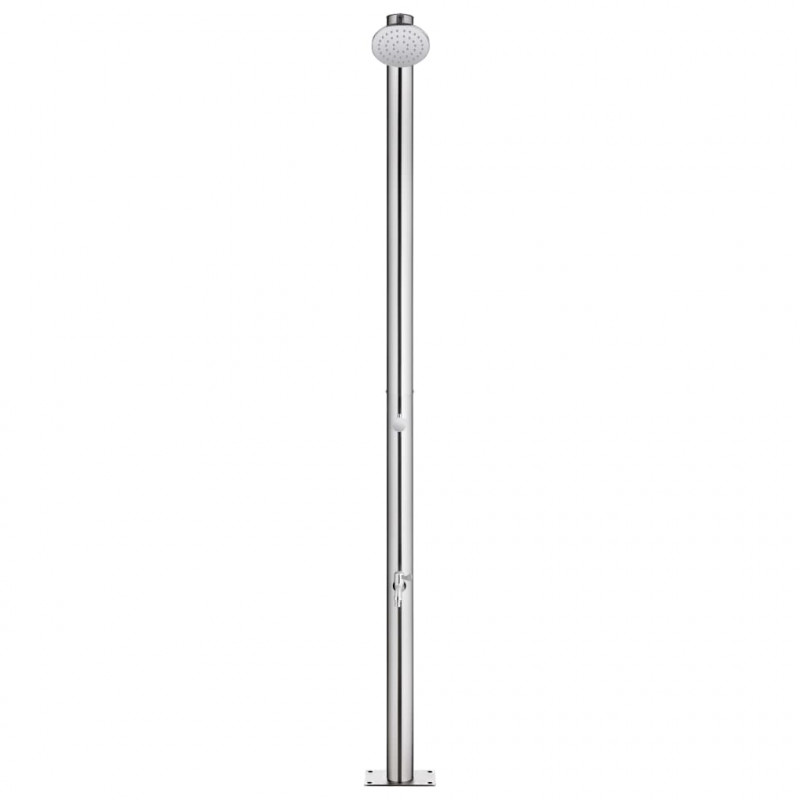 Prysznic ogrodowy 215 cm, stal nierdzewna