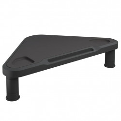 Narożna podstawka pod monitor, czarna, 49x28x10,5 cm