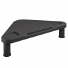Narożna podstawka pod monitor, czarna, 49x28x10,5 cm