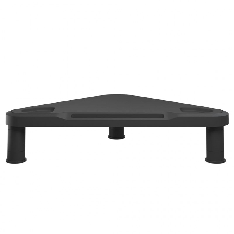 Narożna podstawka pod monitor, czarna, 49x28x10,5 cm
