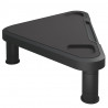 Narożna podstawka pod monitor, czarna, 49x28x10,5 cm