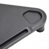 Narożna podstawka pod monitor, czarna, 49x28x10,5 cm