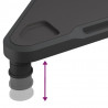Narożna podstawka pod monitor, czarna, 49x28x10,5 cm