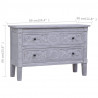 Komoda z 2 szufladami, 90x30x60 cm, lite drewno mahoniowe