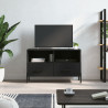 Szafka pod TV, czarna, 80x36x50 cm, materiał drewnopochodny