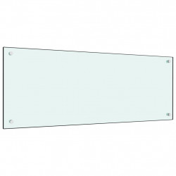 Panel ochronny do kuchni, biały, 100x40 cm, szkło hartowane