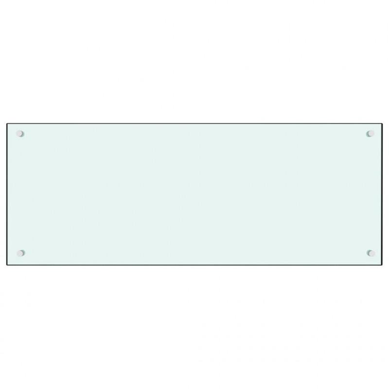 Panel ochronny do kuchni, biały, 100x40 cm, szkło hartowane