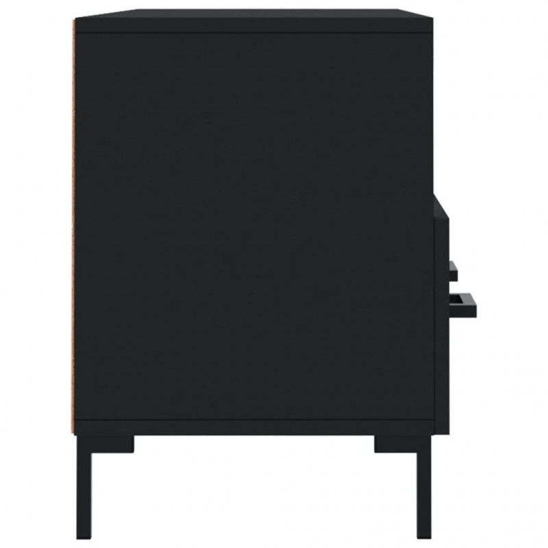 Szafka pod TV, czarna, 102x36x50 cm, materiał drewnopochodny