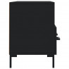 Szafka pod TV, czarna, 102x36x50 cm, materiał drewnopochodny