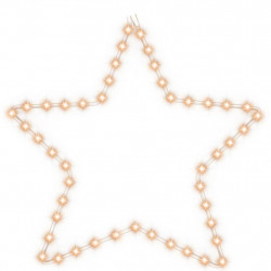 Świąteczna dekoracja w kształcie gwiazdy, 48 LED, ciepła biel