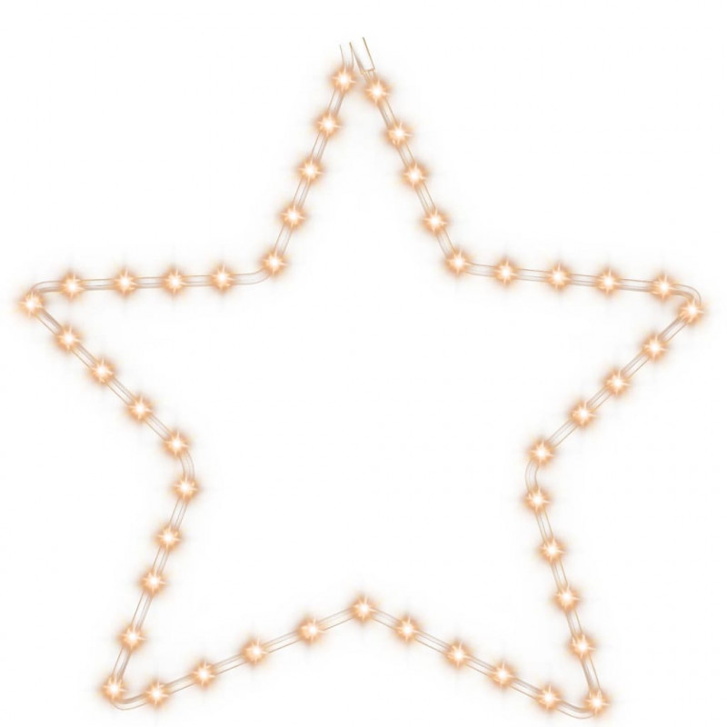 Świąteczna dekoracja w kształcie gwiazdy, 48 LED, ciepła biel