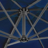 Parasol wiszący z aluminiowym słupkiem, 250x250 cm, niebieski