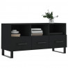 Szafka pod TV, czarna, 102x36x50 cm, materiał drewnopochodny