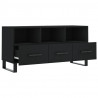 Szafka pod TV, czarna, 102x36x50 cm, materiał drewnopochodny