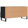 Szafka pod TV, czarna, 102x36x50 cm, materiał drewnopochodny