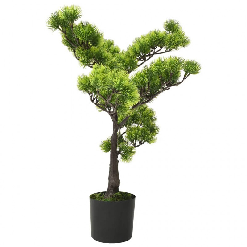 Sztuczne bonsai z sosny, z doniczką, 60 cm, zielone