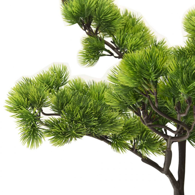 Sztuczne bonsai z sosny, z doniczką, 60 cm, zielone
