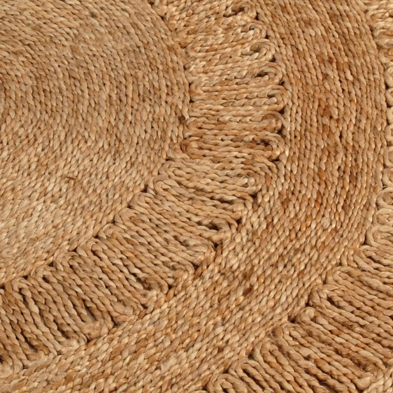 Ręcznie pleciony dywan z juty, 120 cm, okrągły