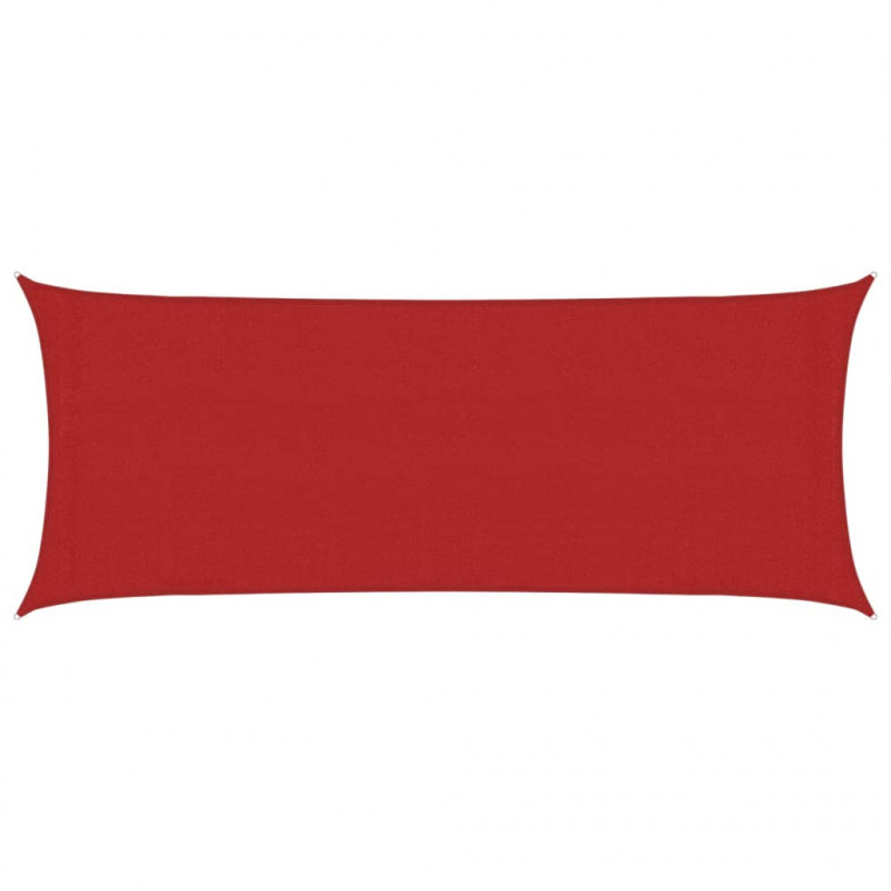 Żagiel przeciwsłoneczny, 160 g/m², czerwony, 2x4,5 m, HDPE