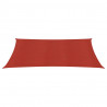 Żagiel przeciwsłoneczny, 160 g/m², czerwony, 2x4,5 m, HDPE